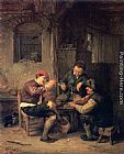Three Peasants at an Inn by Adriaen van Ostade
